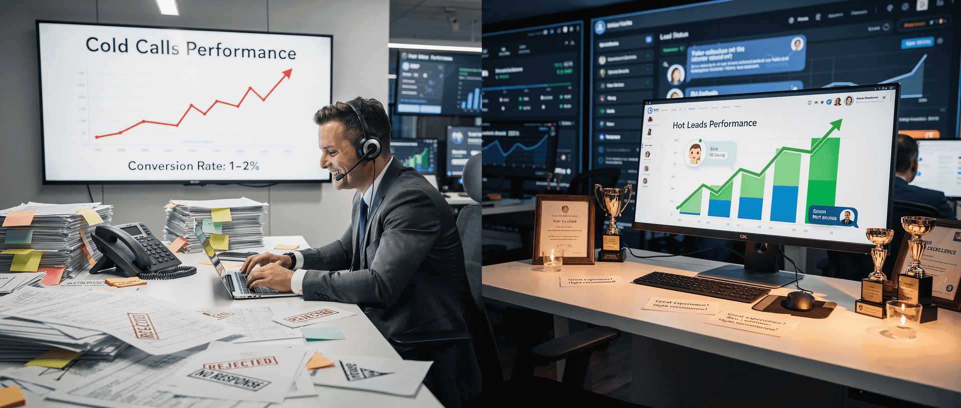 what is the difference between a hot call and a cold call